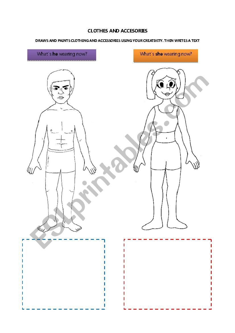 Clothes and accesories worksheet