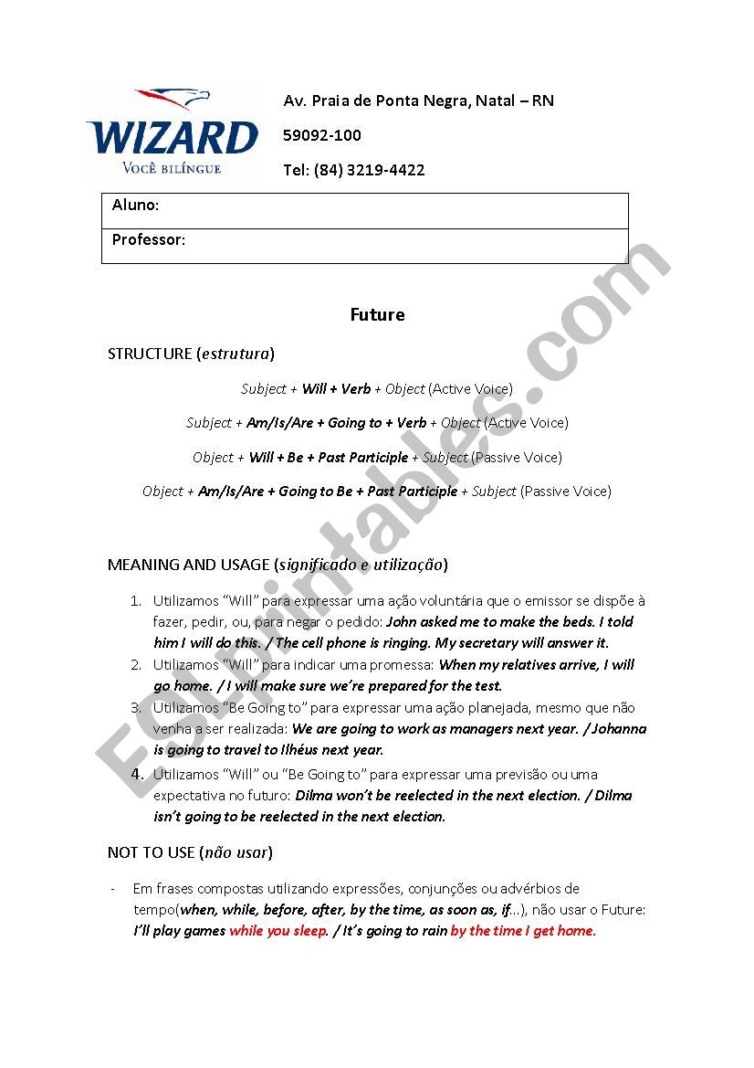 Future tense short explanation and quiz