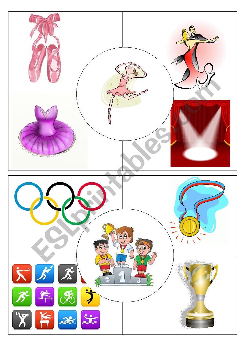 Job puzzles Dancer&Sportsman worksheet