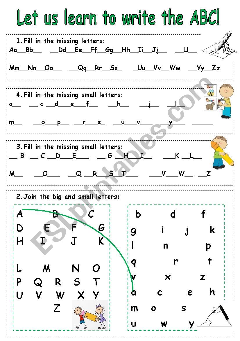 Let us learn and practise writing the ABC.