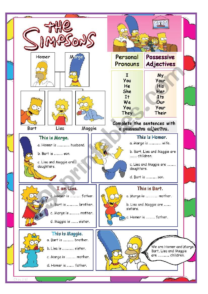 Possessive Adjectives & The Simpsons.