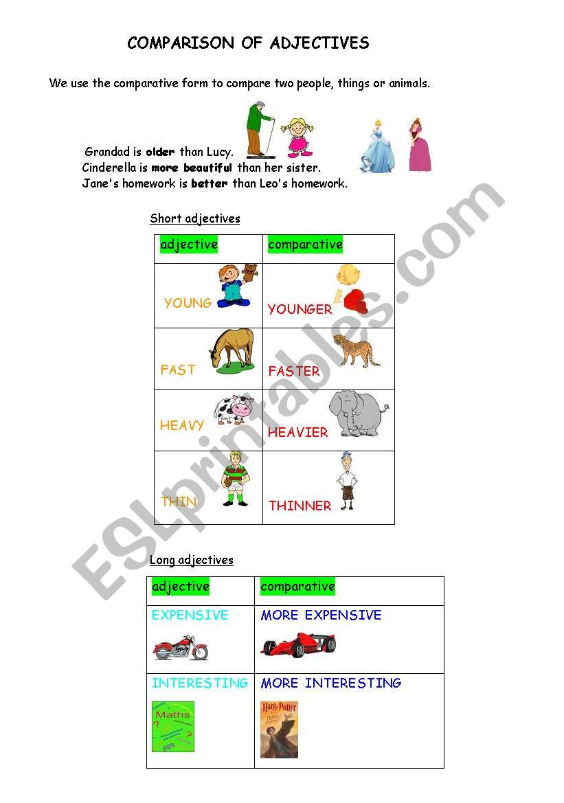 COMPARATIVE worksheet