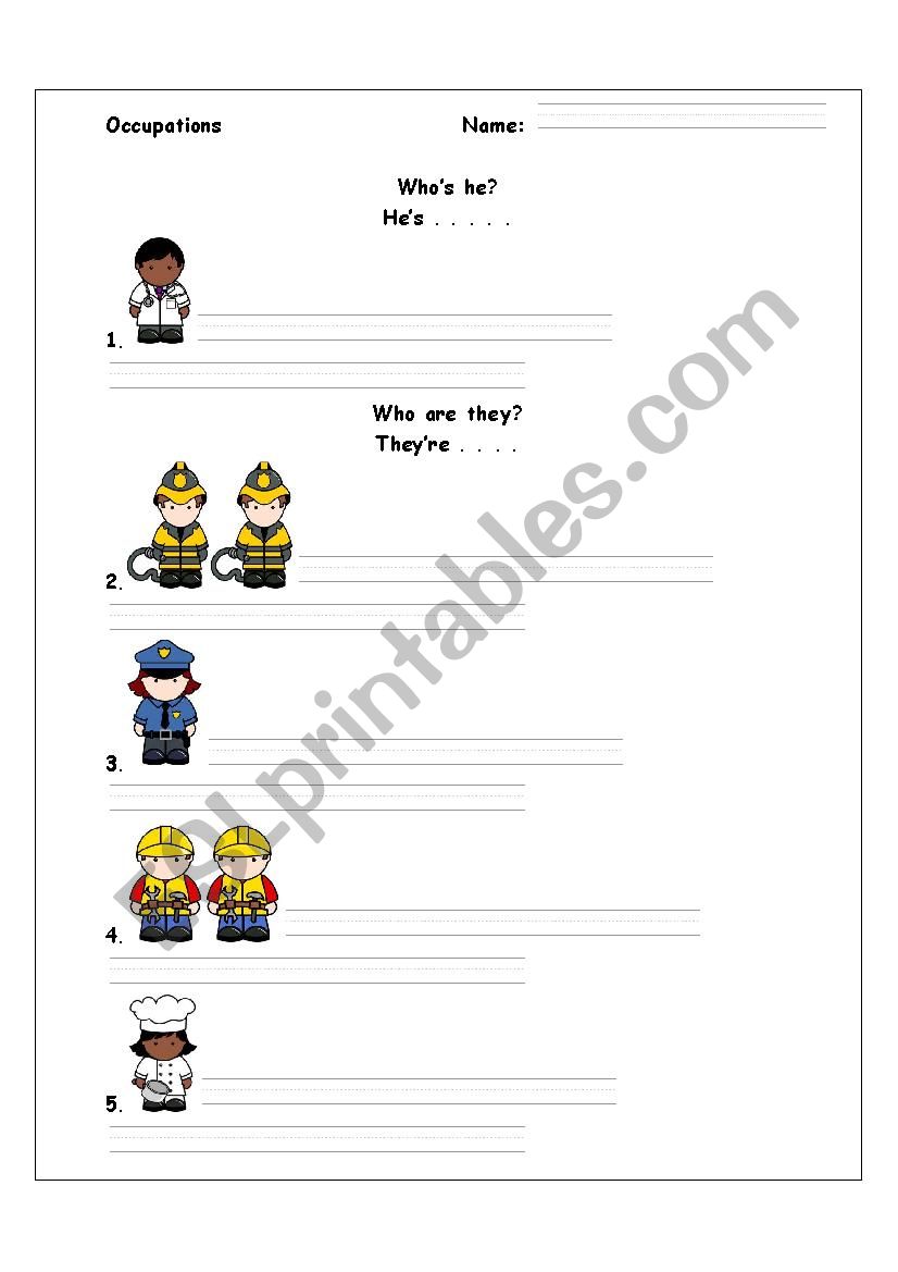 Who are they? worksheet