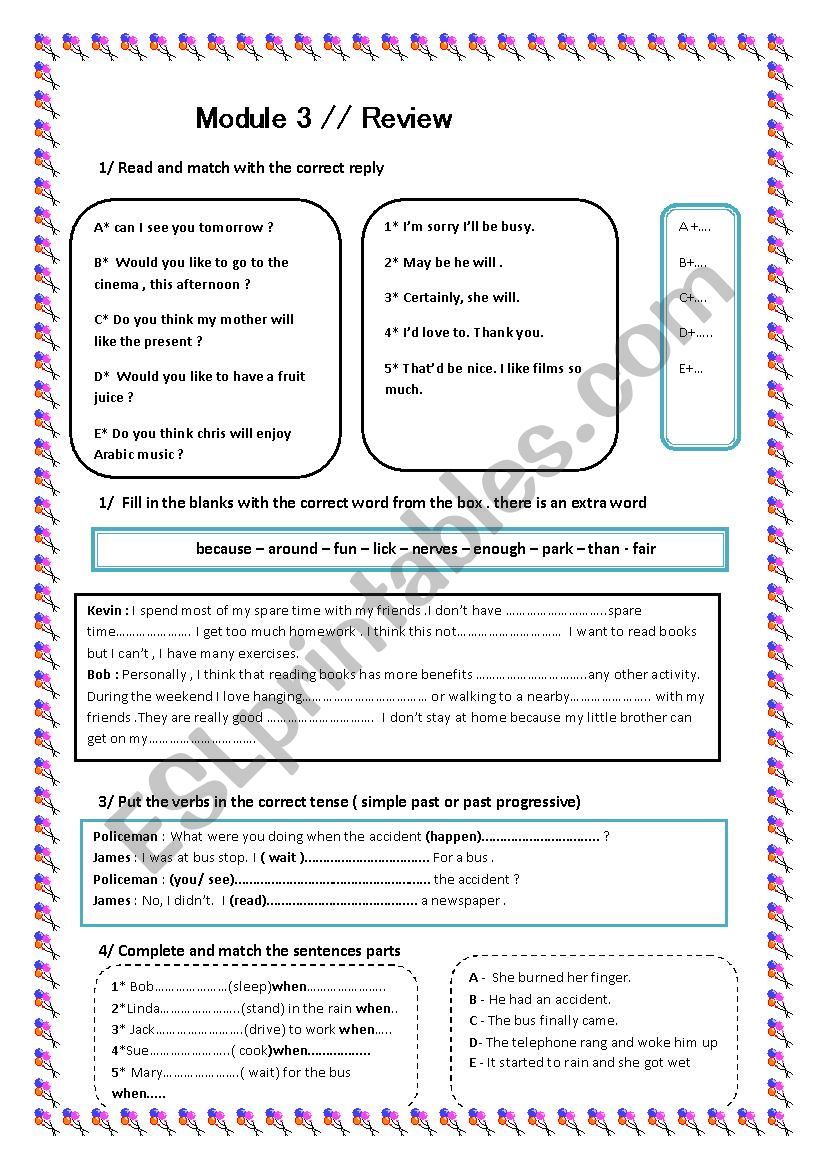 Review // Module 3 worksheet