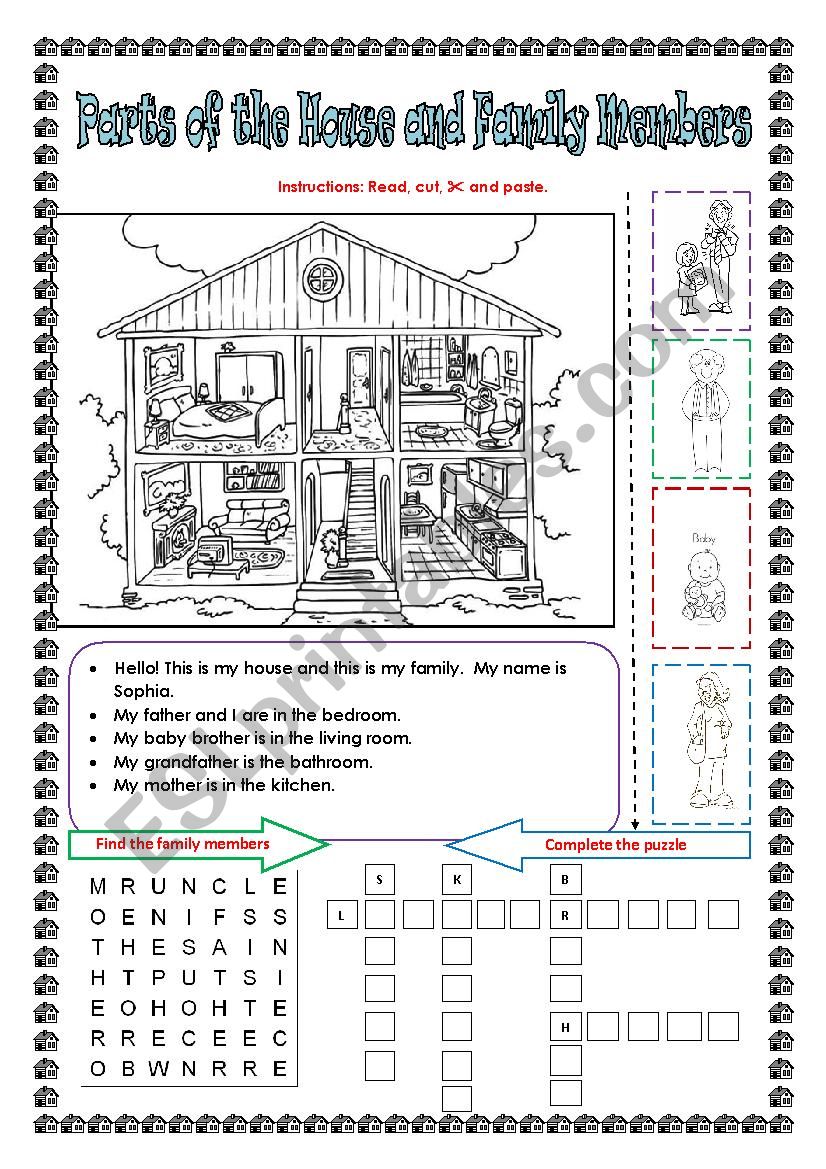 PARTS OF THE HOUSE AND FAMILY MEMBERS