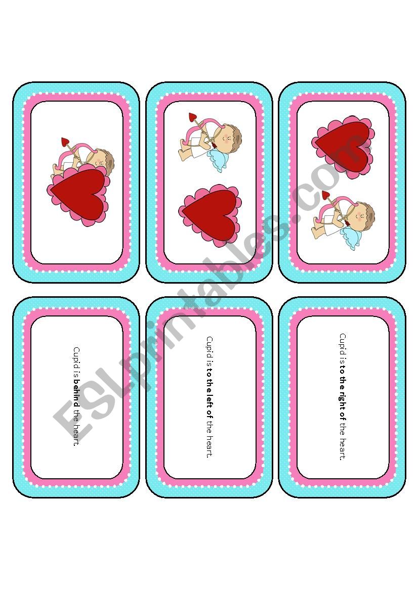 Where is Cupid Preposition Dominoes Set with Memory Cards