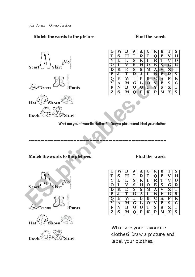 Market day worksheet