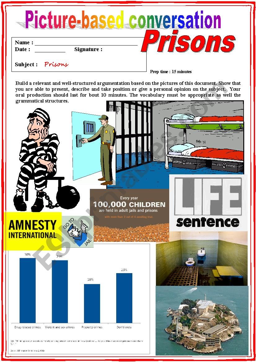 Picture based conversation. Prisons. (Debating) 33/