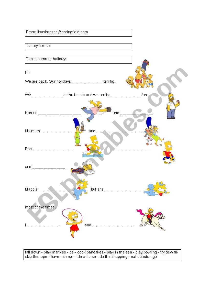 Lisas e-mail worksheet