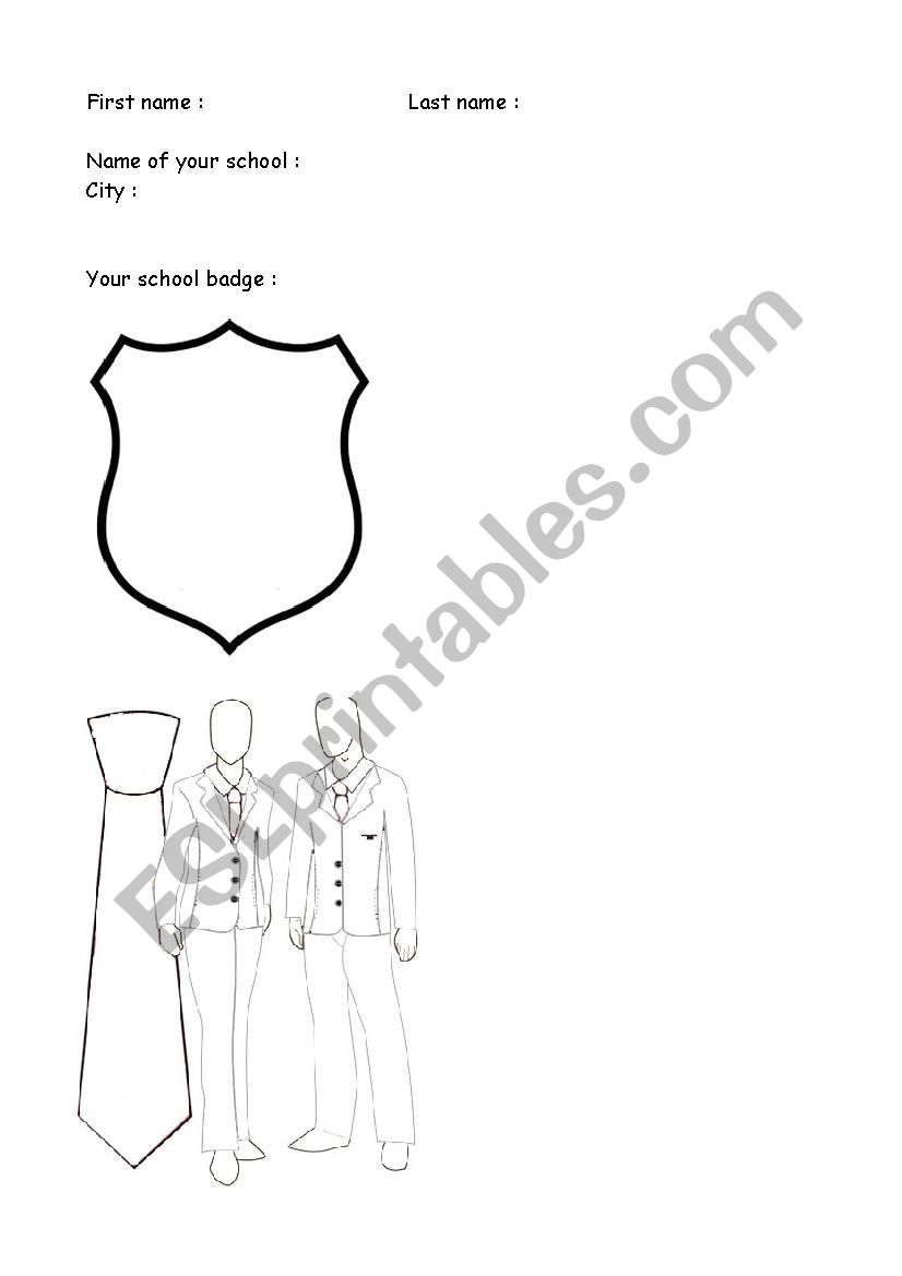 Create your school uniform, your school badge and your rules