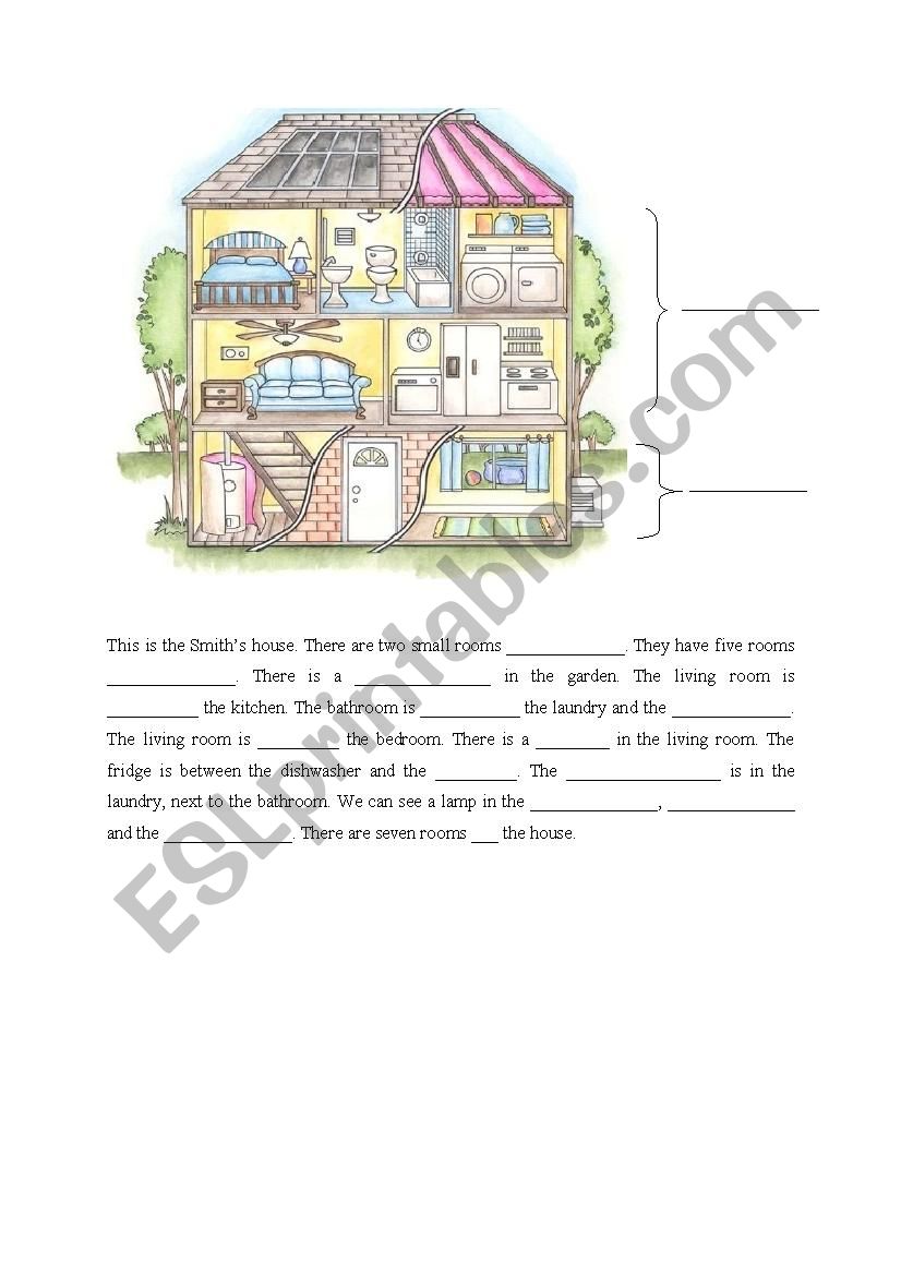 Parts of the house worksheet