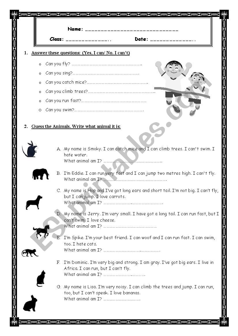 CAN worksheet