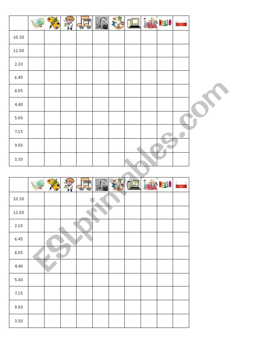 battleship worksheet