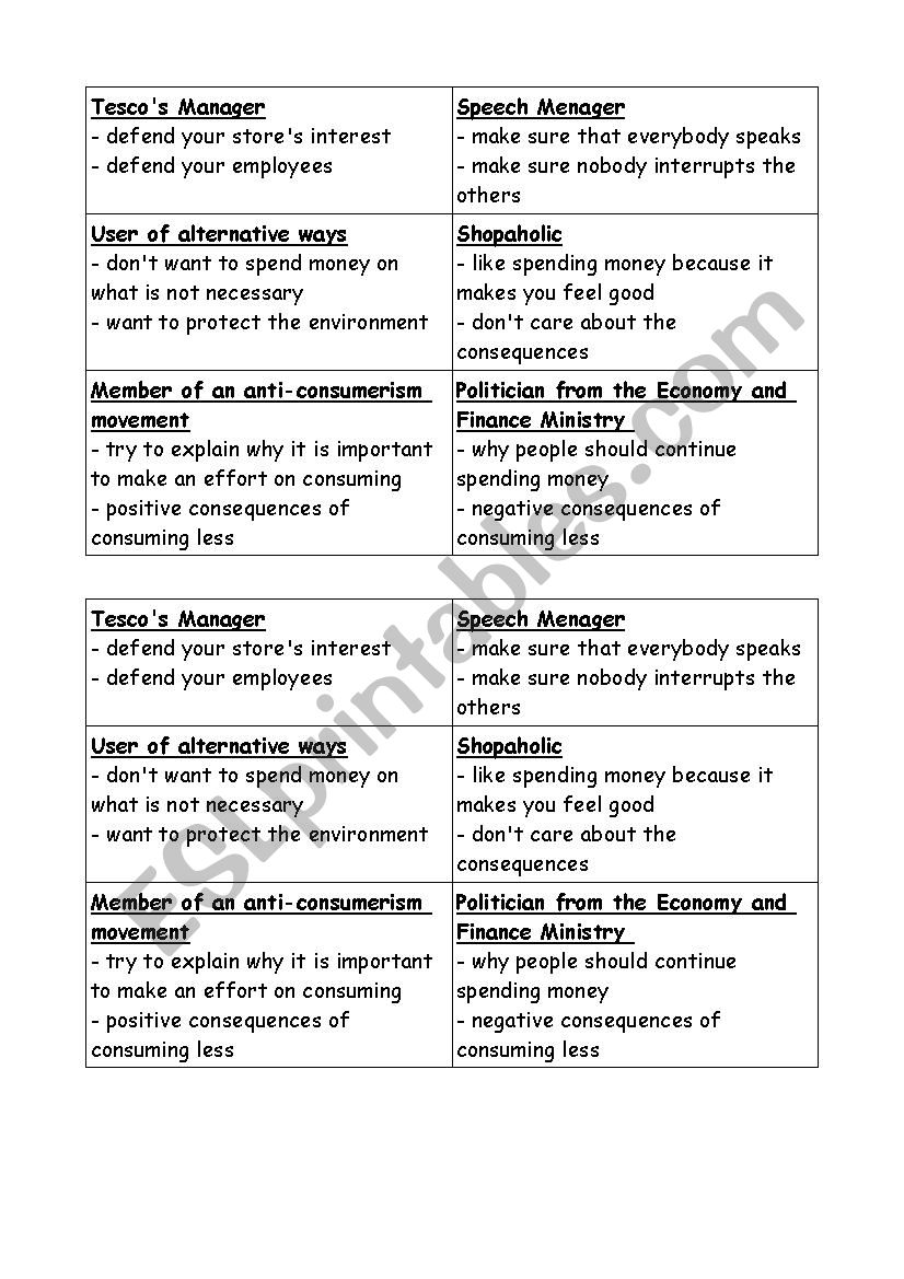 Alternative ways of consuming worksheet