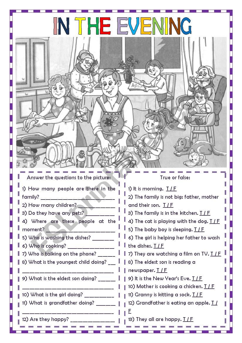 Speaking and Writing Activity worksheet