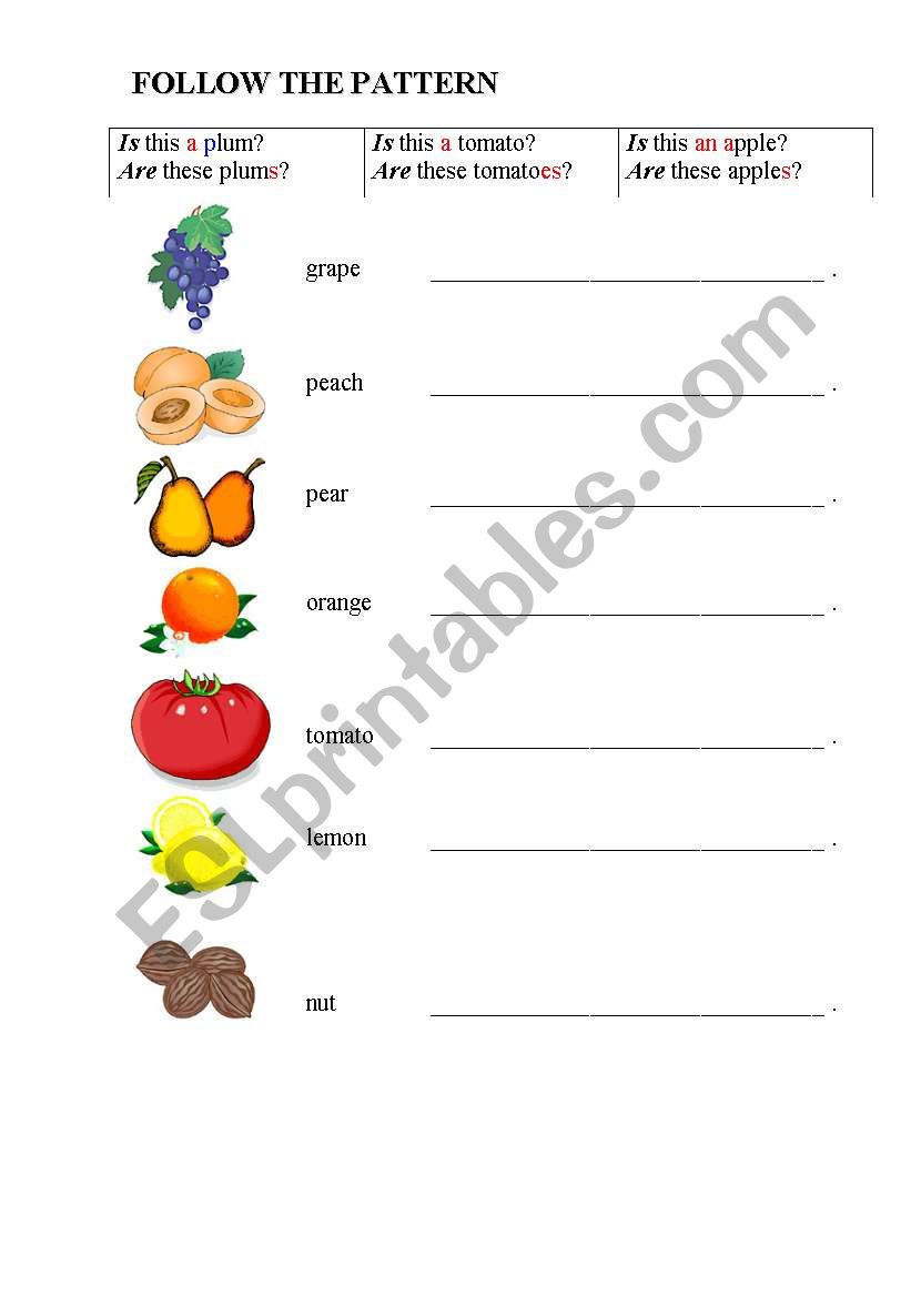 is/are this/these + food structures