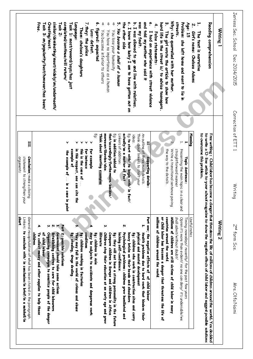 Child Labor  worksheet