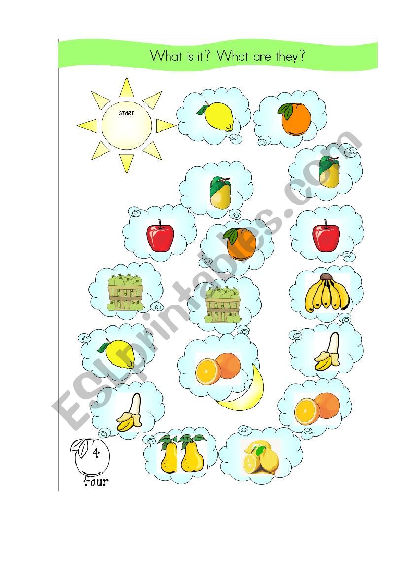 Fruit-What is it? What color is it?&plurals