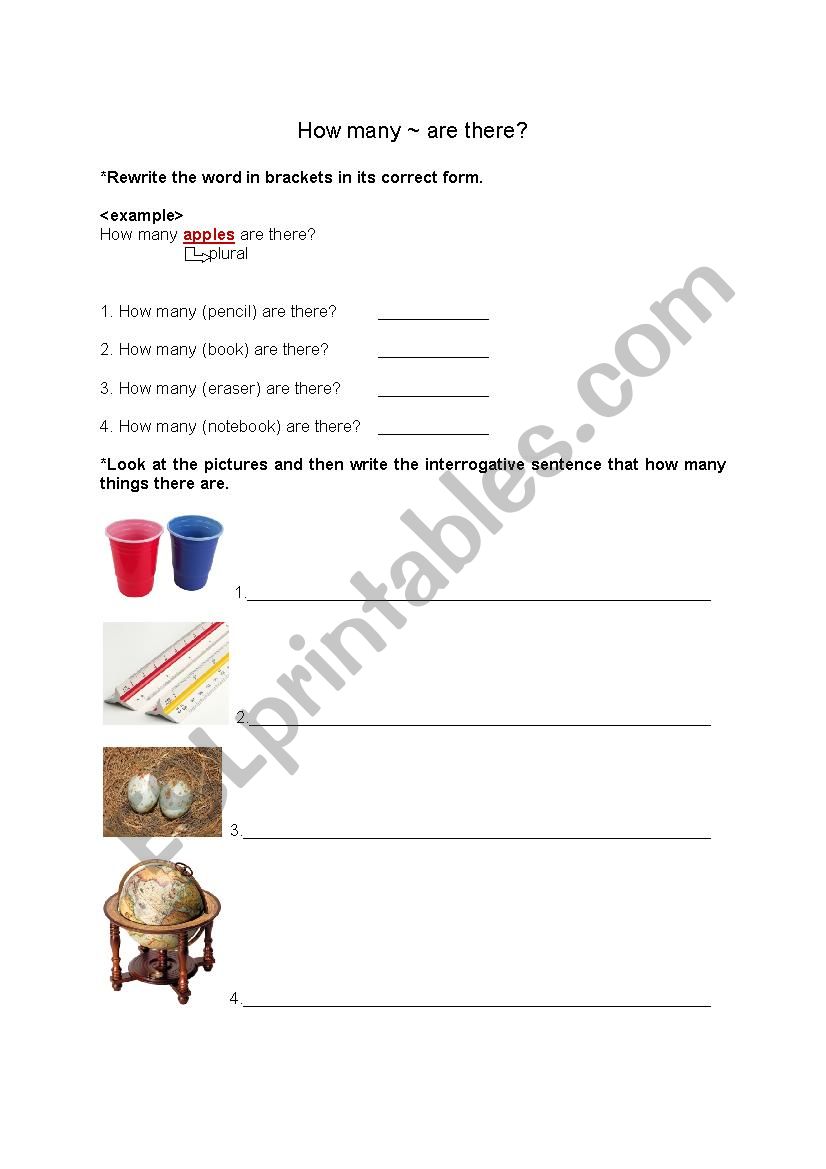 How many~are there? worksheet