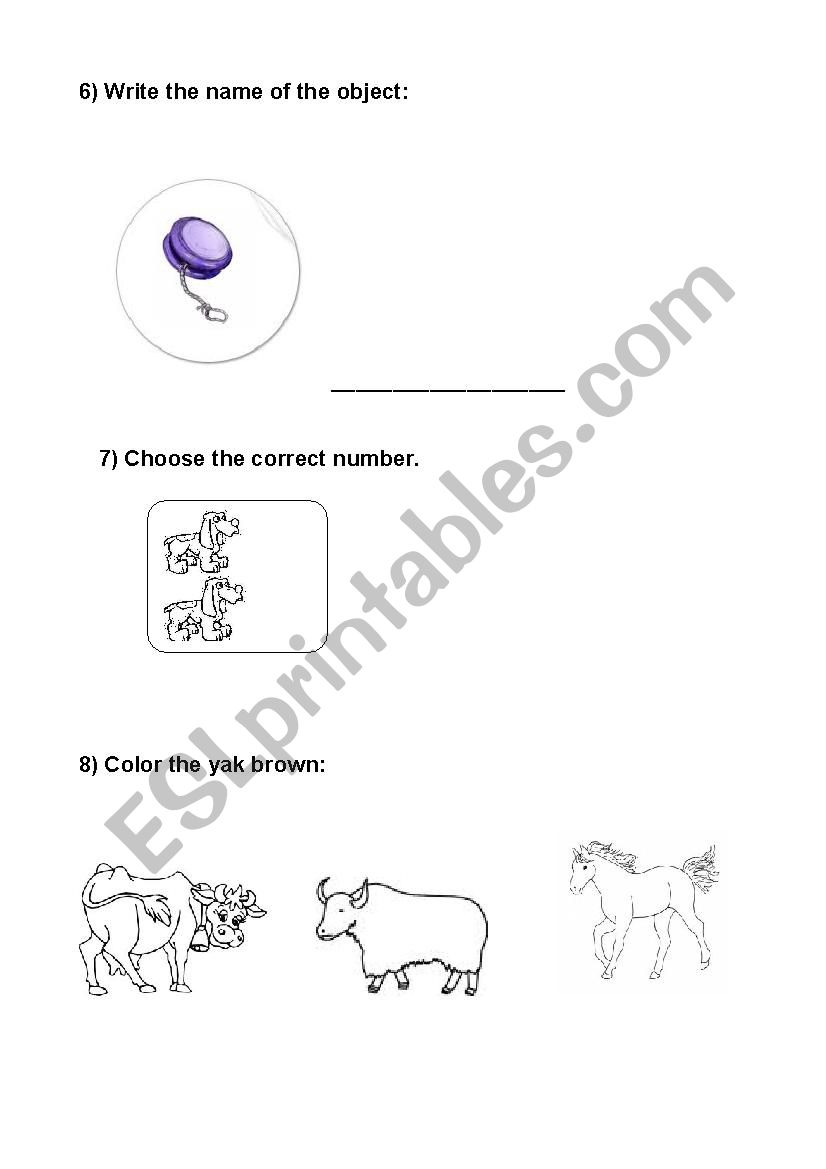 Diagnostic test for Young Learners- Part 2