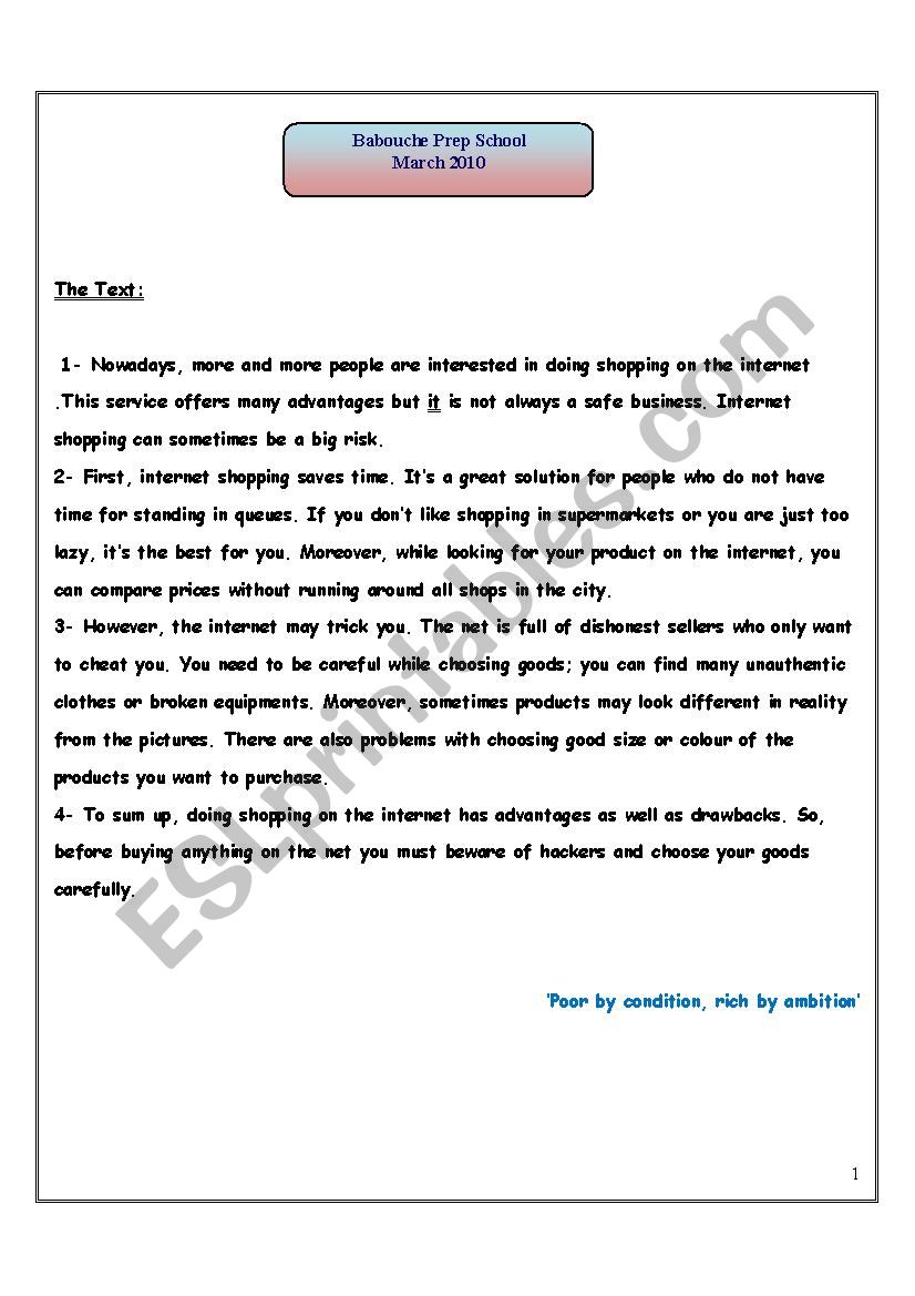 test N 2 worksheet