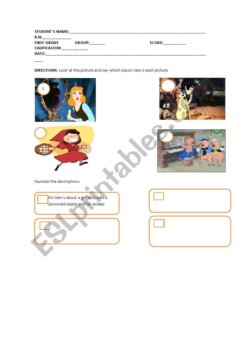 little red riding hood worksheet