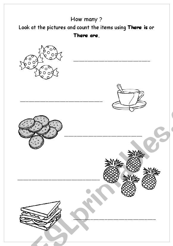 Food: How many? worksheet