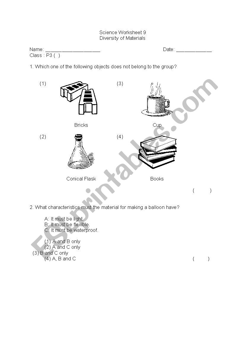 science Diversity of materials 