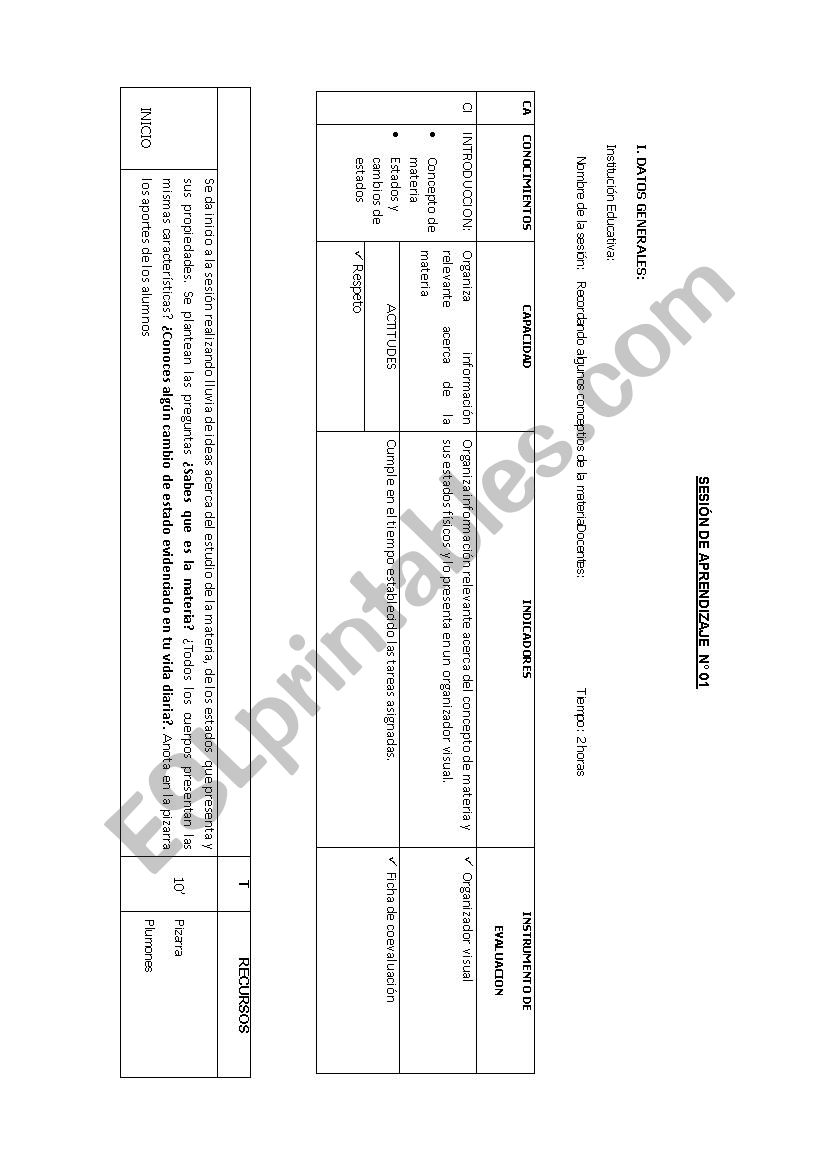 ciencias y ambiente worksheet