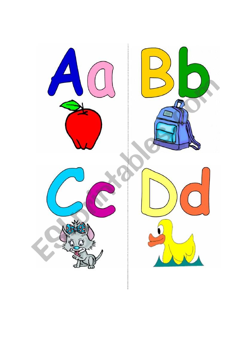 Alphabet A-D worksheet