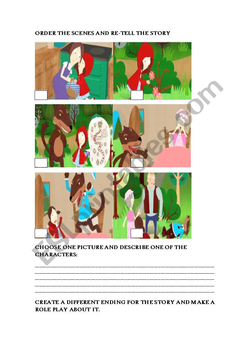 LITTLE RED RIDING HOOD worksheet