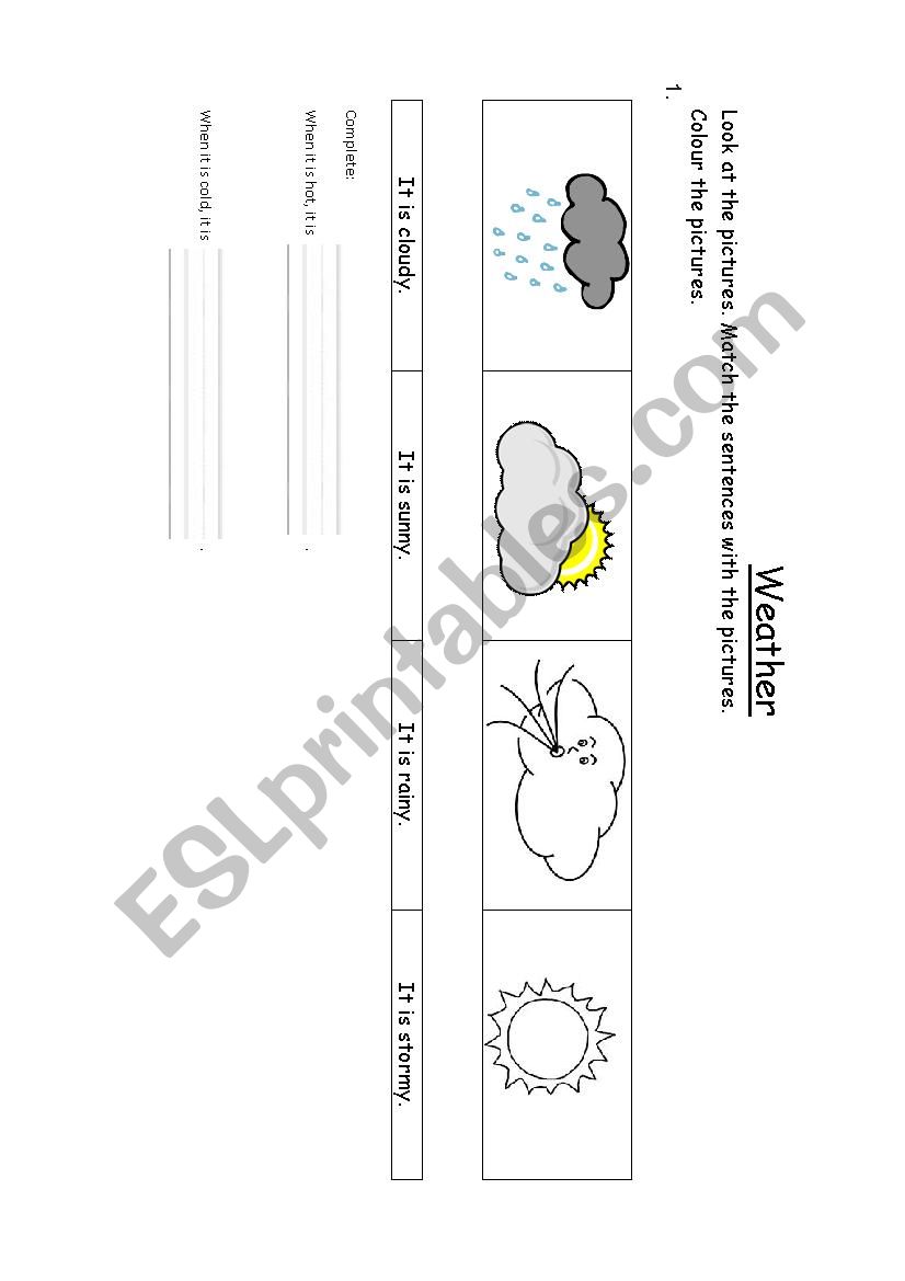 Weather worksheet