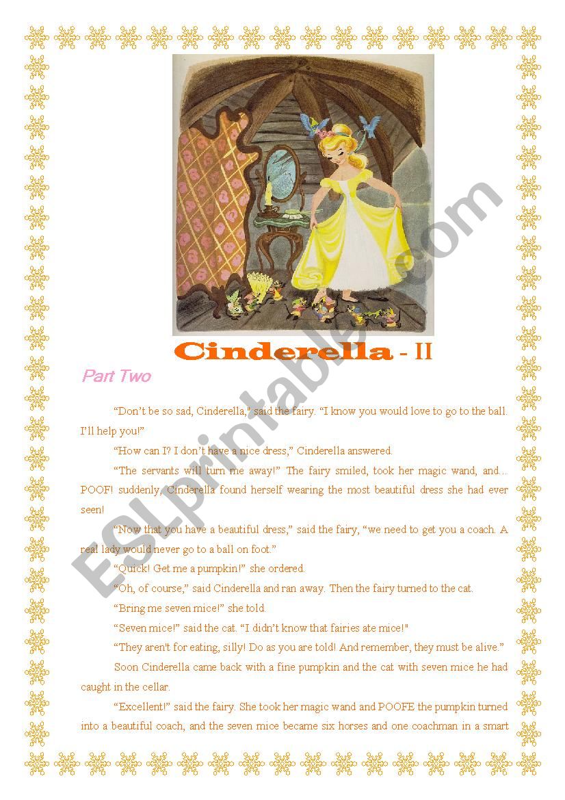 Cinderella-II worksheet