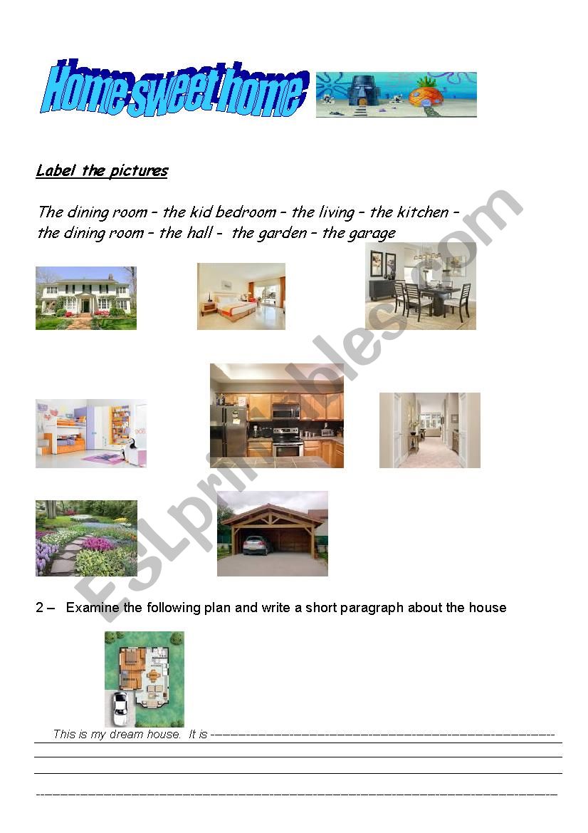 label rooms worksheet