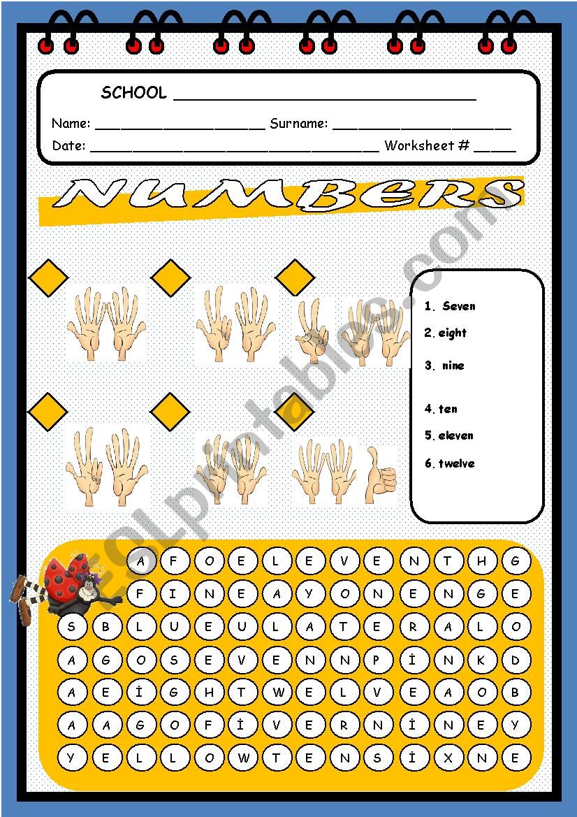 numbers 2 worksheet