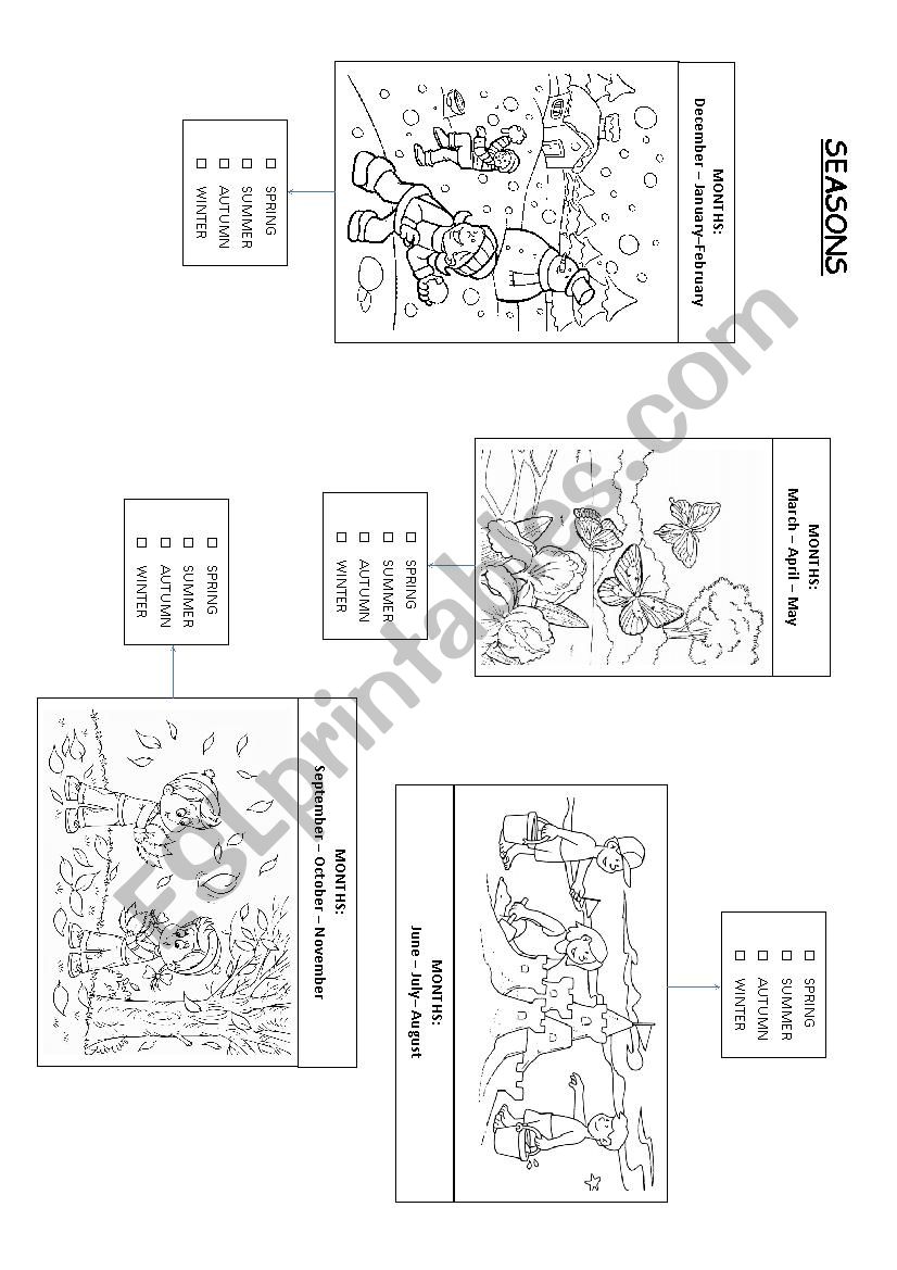 Seasons and Months worksheet