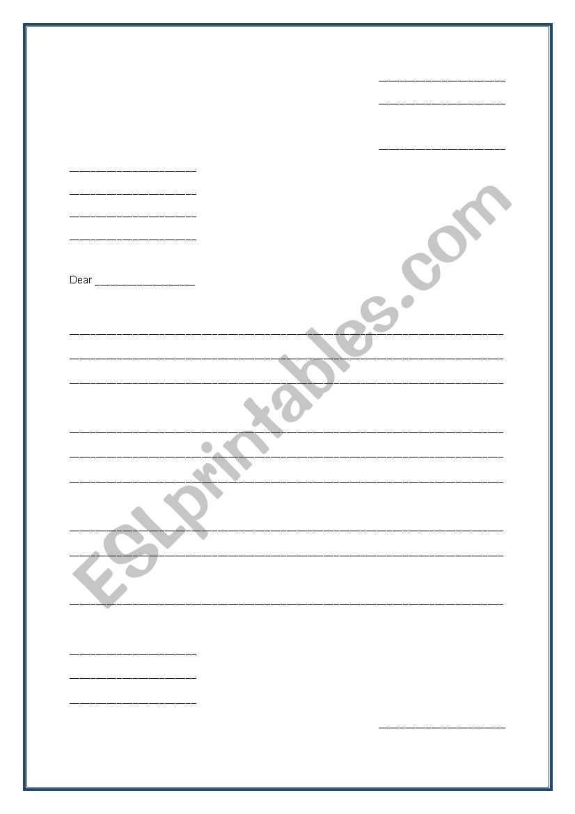 Writing a Formal Job Application Letter, Complete Lesson Layout For Letter Writing Template For First Grade