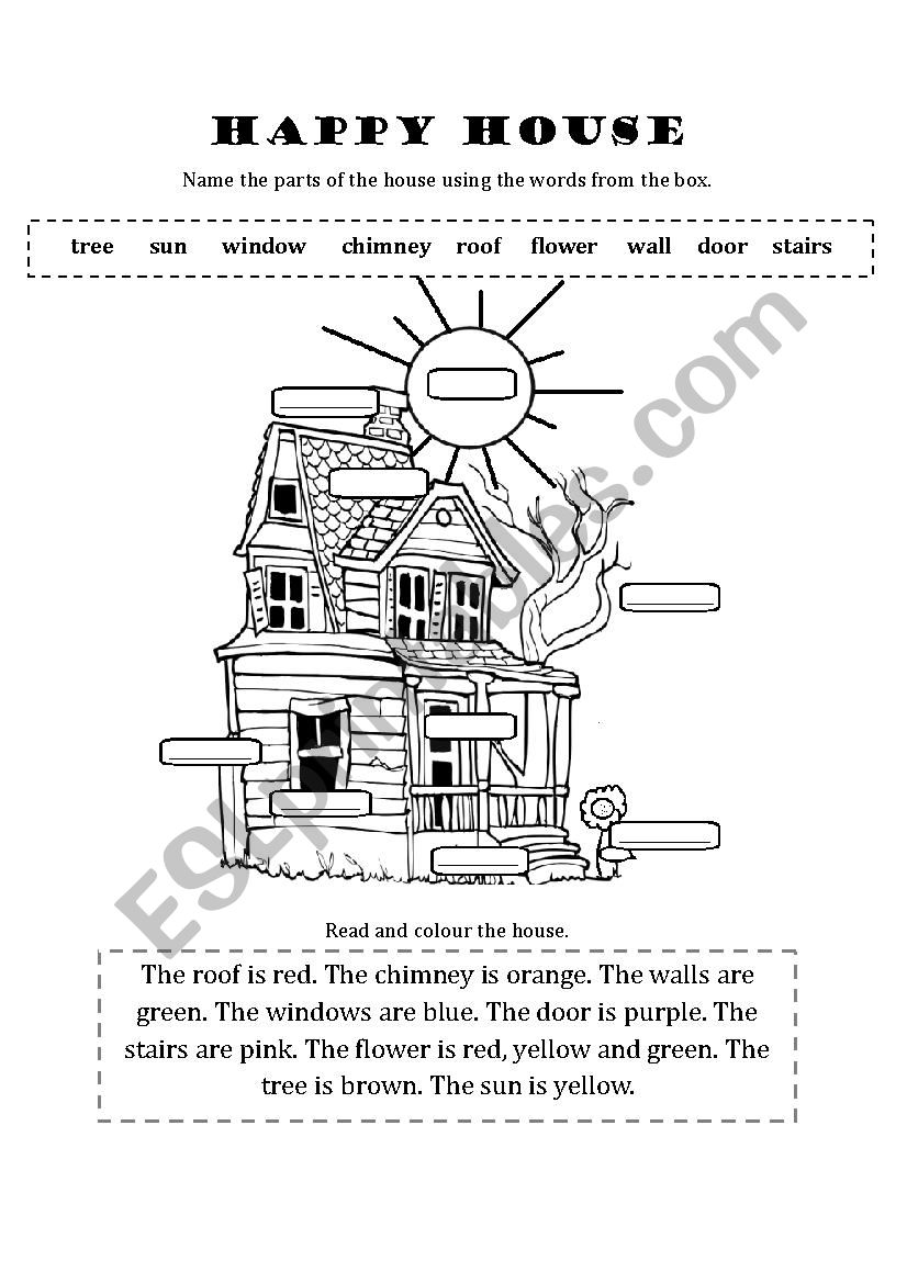 Parts of the house - HAPPY HOUSE