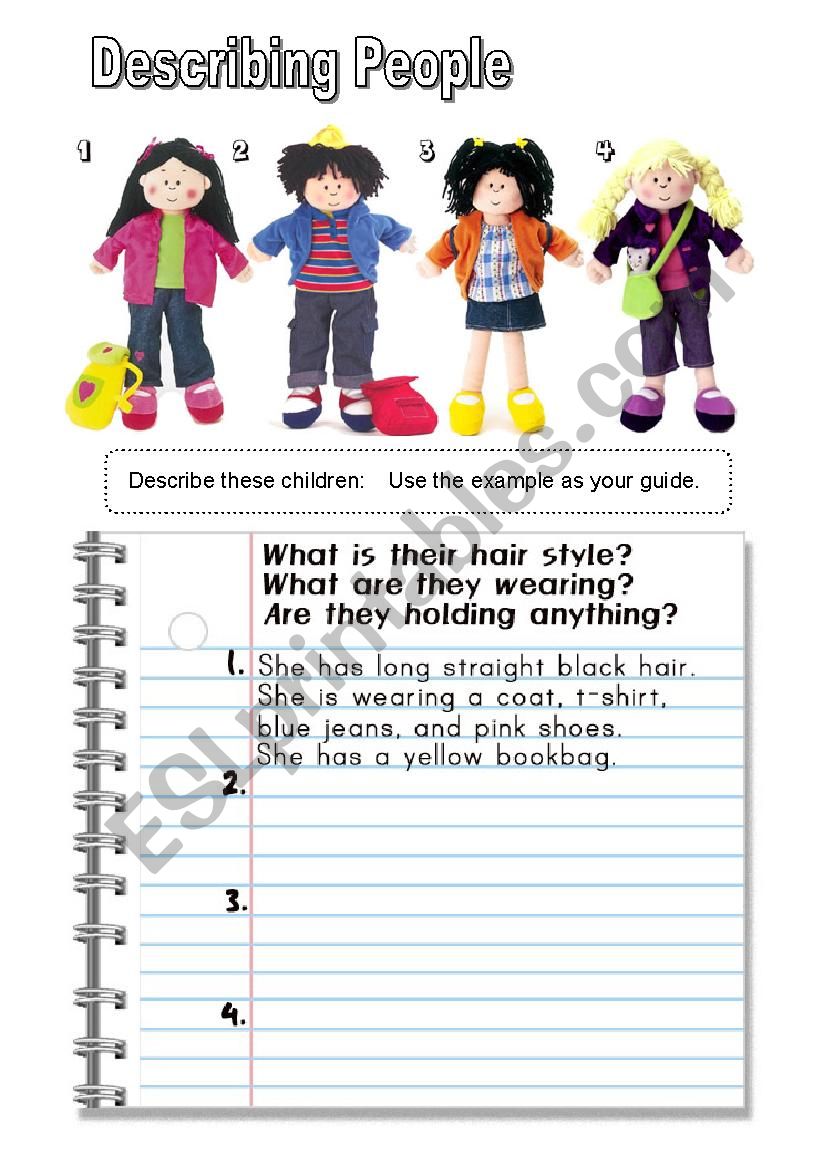 description worksheet