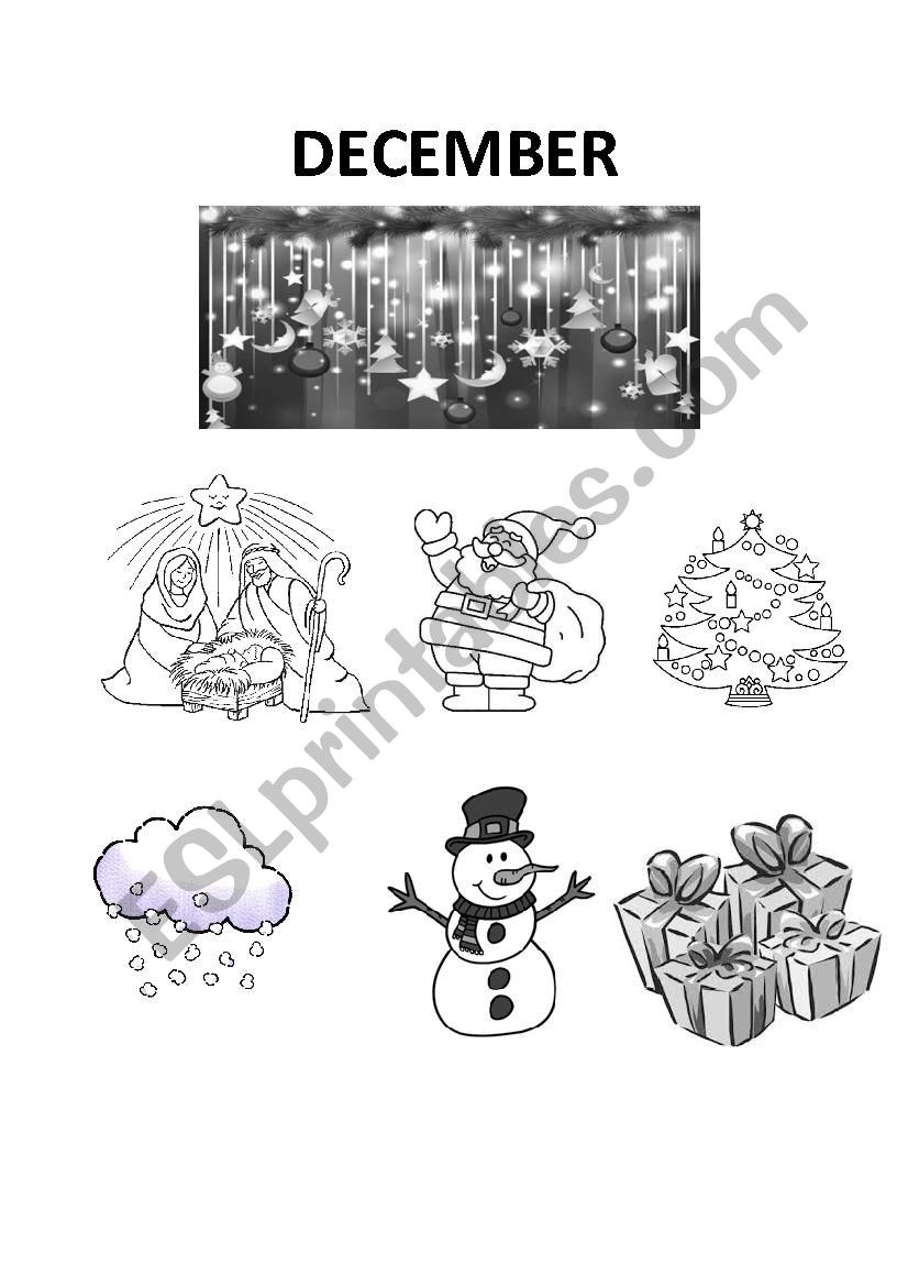 christmas vocabulary  worksheet