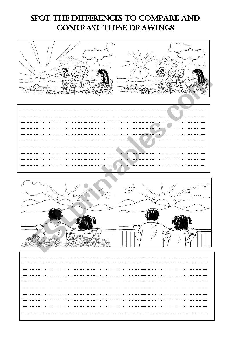 SPOT THE DIFFERENCES worksheet