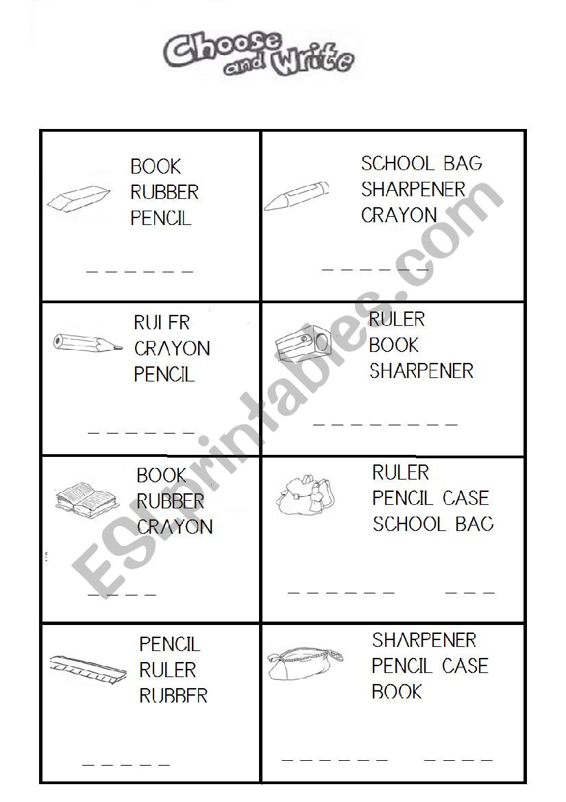 The classroom - vocabulary worksheet