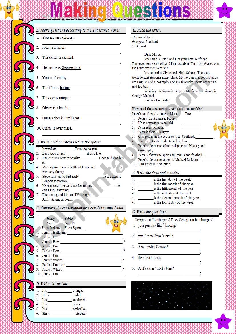 Making Questions worksheet