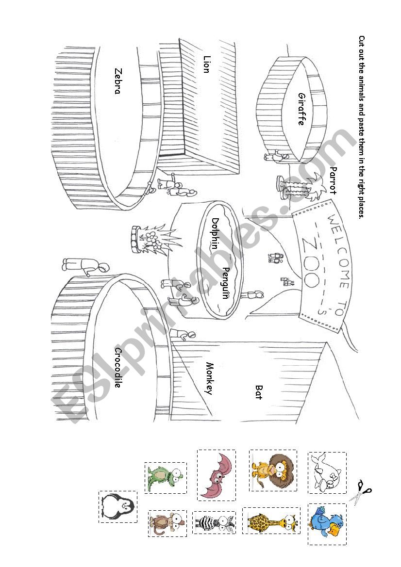 African Zoo Animals worksheet