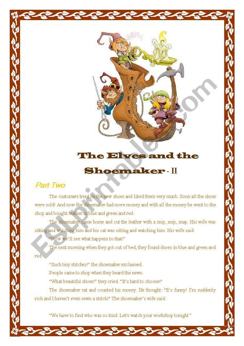 The Elves and the Shoemaker - II