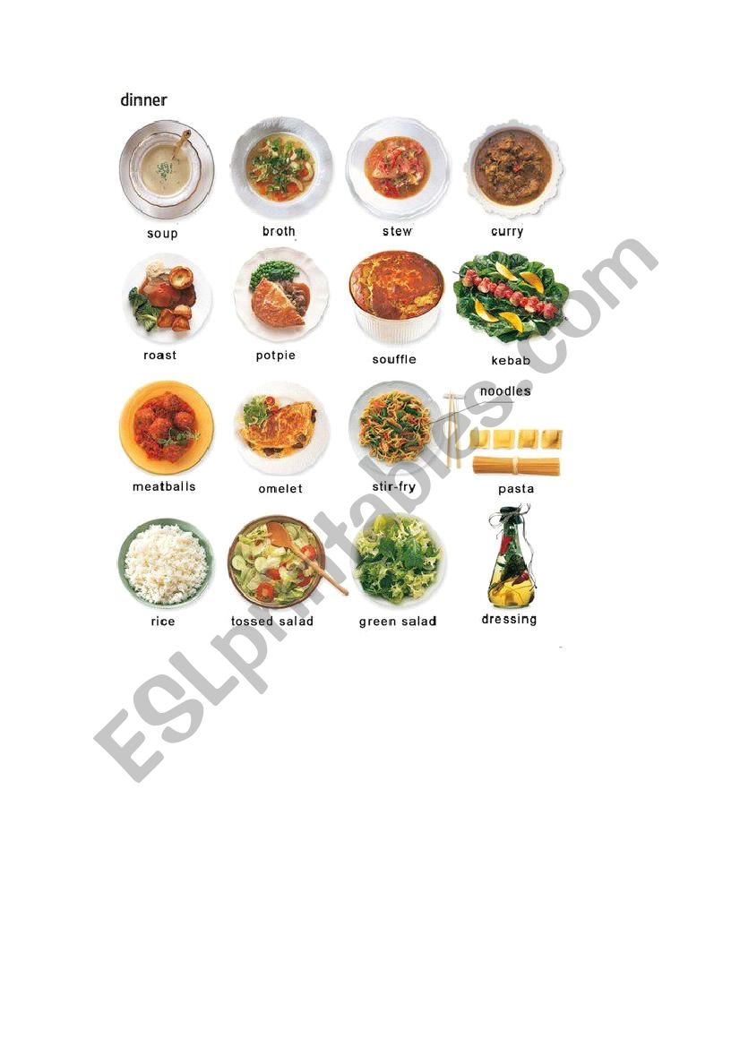 Food worksheet