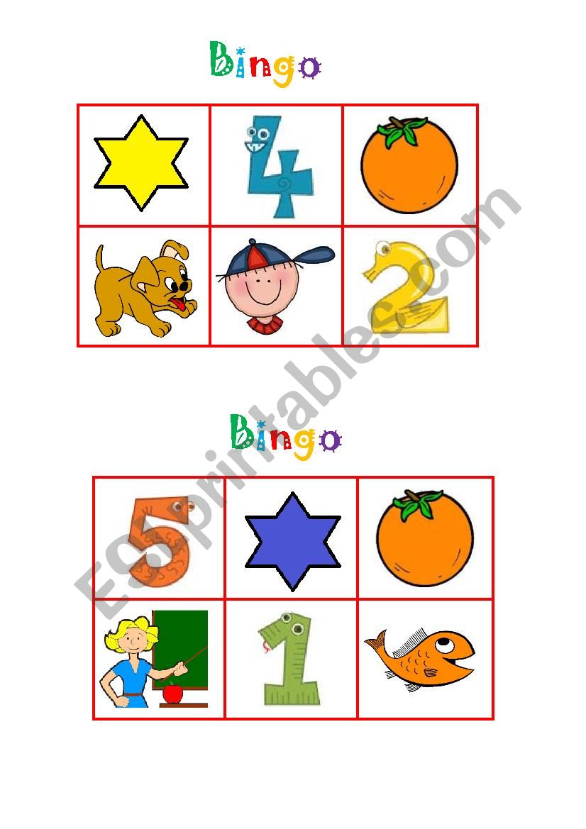 Bingo Kids worksheet