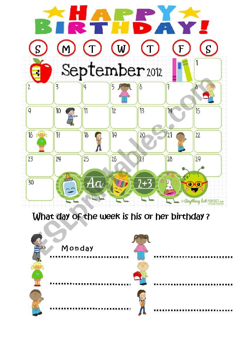 Days of the Week worksheet