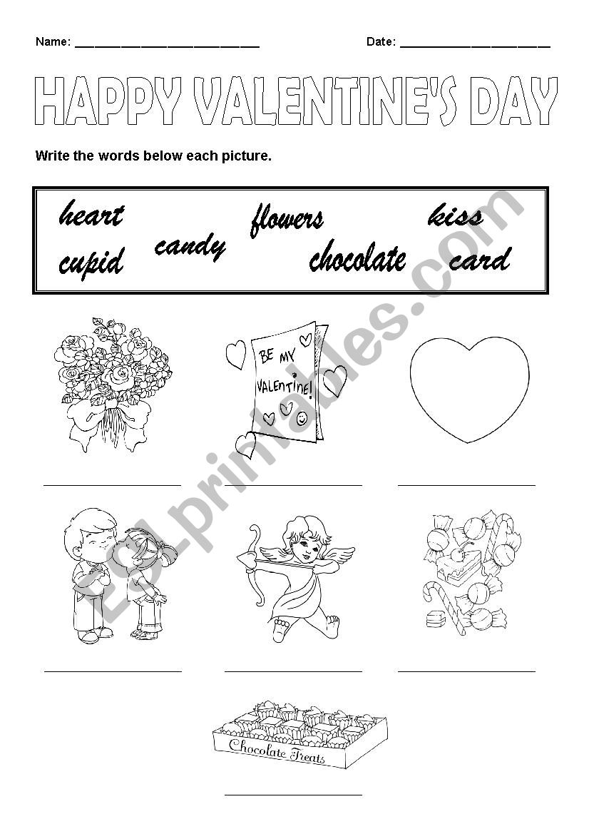 Valentines Day worksheet