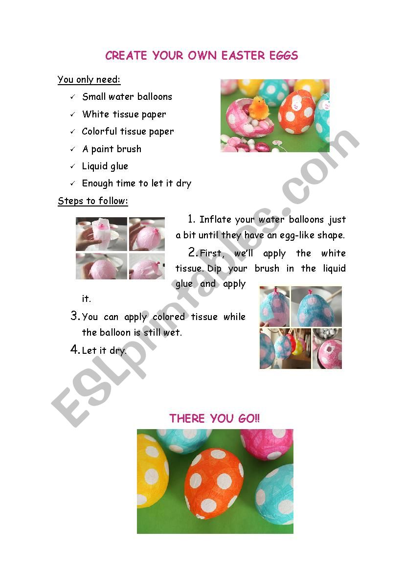 Create your own Easter Eggs worksheet
